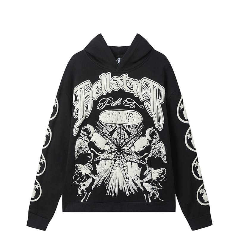 Hellstar “ONLY IN DARKNESS YOU CAN SEE THE STAR” Hoodie -Black