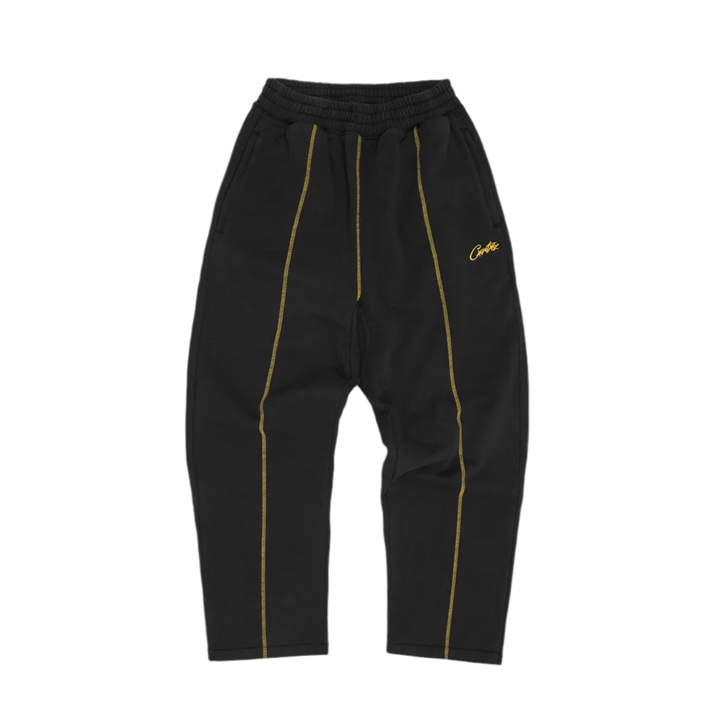 CORTEIZ HMP OPEN HEM SWEATPANT [BLACK / YELLOW]