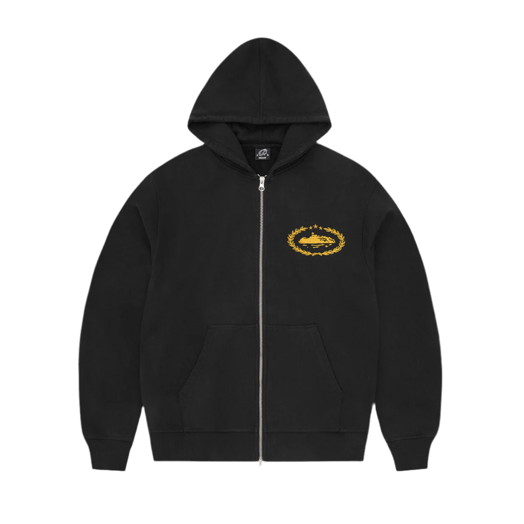 CORTEIZ SUPERIOR ROYALE ZIP HOODIE [BLACK / YELLOW]