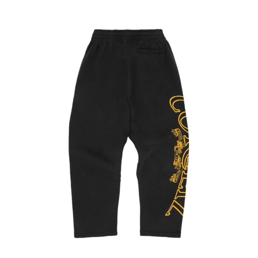 CORTEIZ SUPERIOR ROYALE OPEN HEM PANT [BLACK / YELLOW]