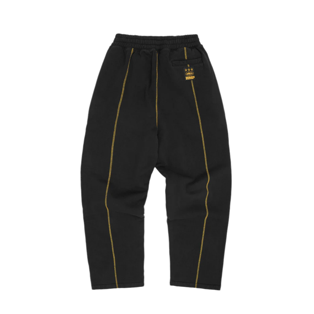 CORTEIZ HMP OPEN HEM SWEATPANT [BLACK / YELLOW]