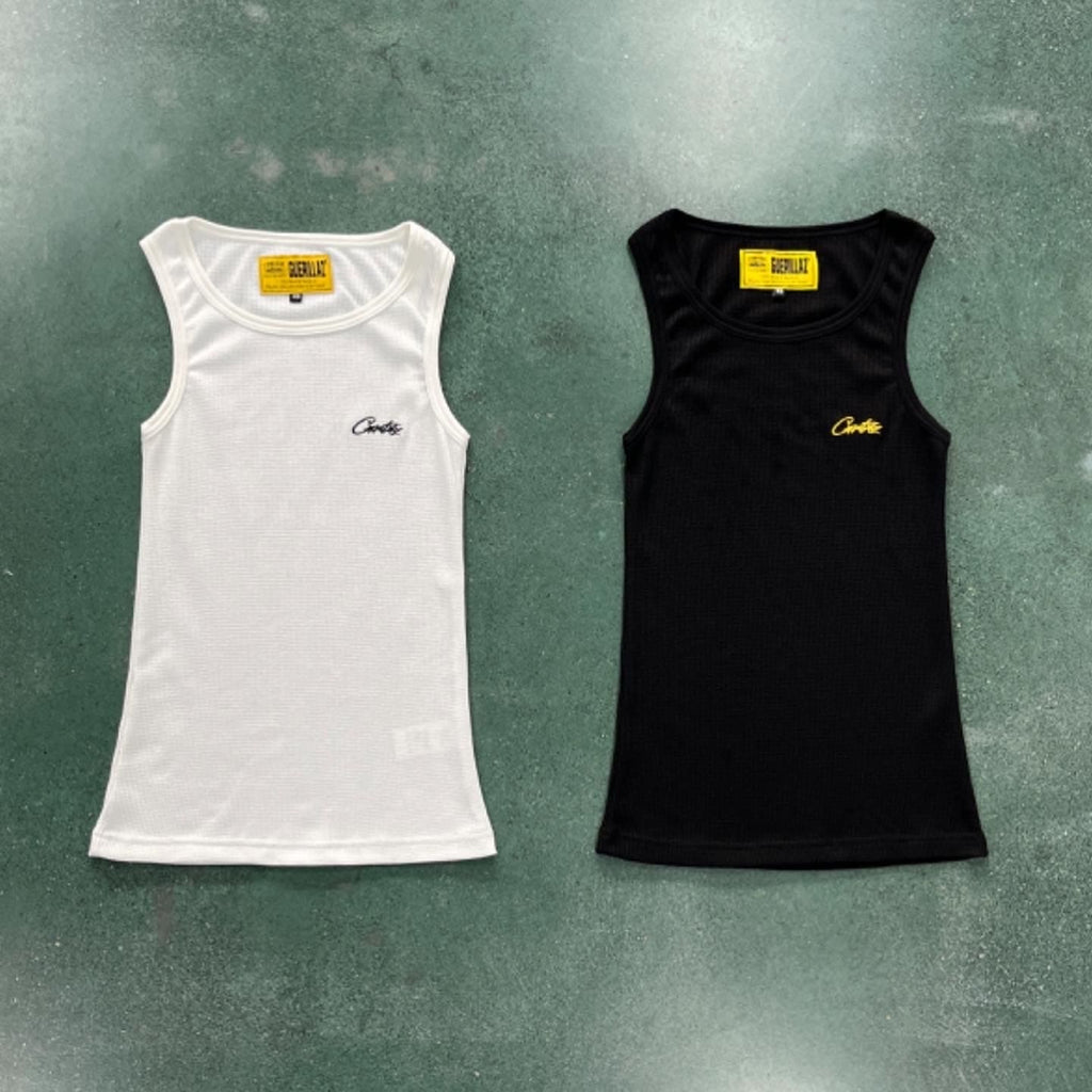 Corteiz Bolo Essentials Tank Top 
Black/White (3pc)